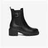 NeroGiardini Chunky Gusset Buckle Boot - Black Leather